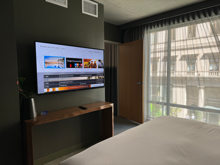 Hyatt Centric Downtown Portland tv in bedroom Hyatt Centric Downtown Portland tv in bedroom