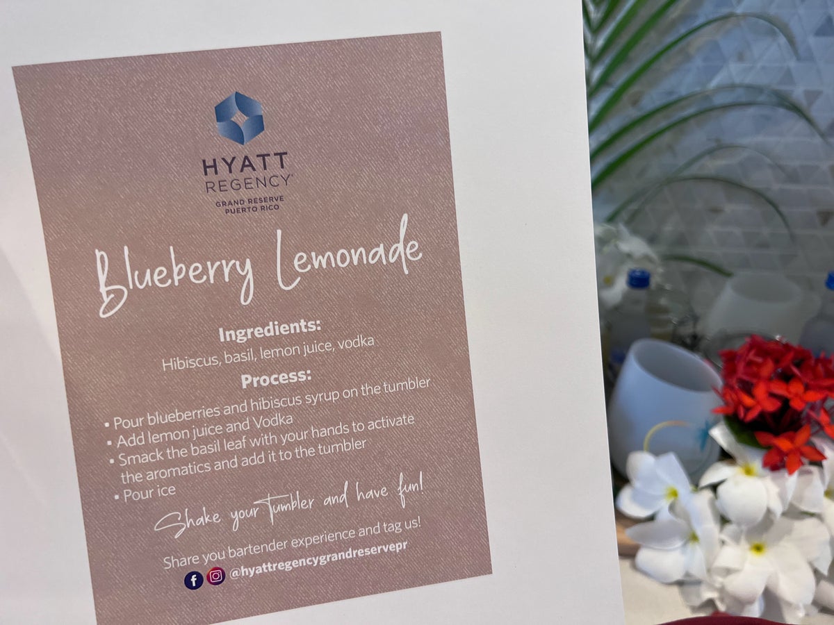 Hyatt Regency Grand Reserve Puerto Rico welcome drink recipe