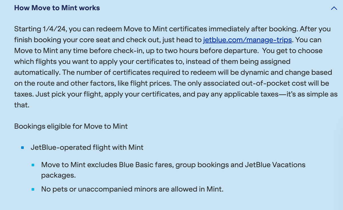 JetBlue Move to Mint