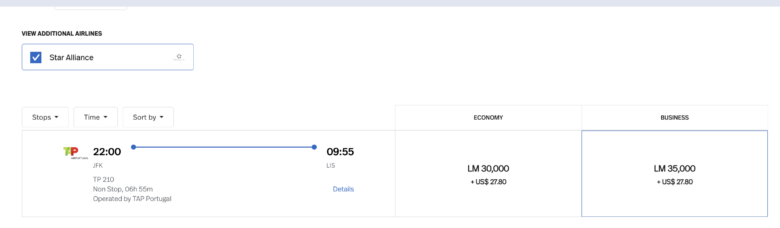 LifeMiles TAP Air Portugal