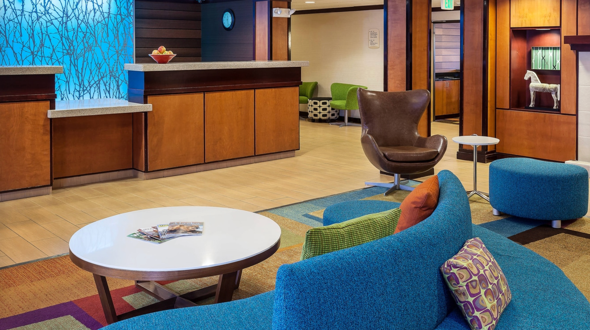 Lobby seating at the Fairfield Inn Suites Anchorage Midtown