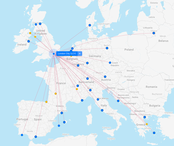London City Airport Destinations London City Airport Destinations