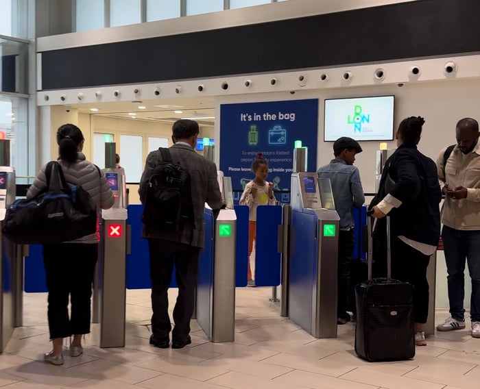 London City Airport boarding pass scanners London City Airport boarding pass scanners