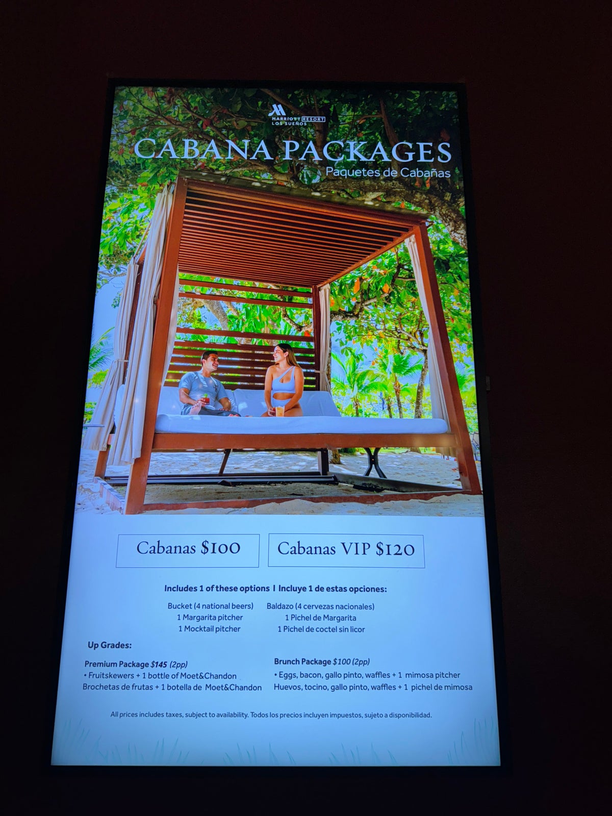 Los Suenos Marriott Cabana pricing 