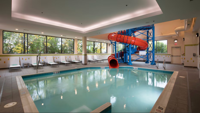 Pool and Waterslide at Fairfield Inn Suites Edmonton North Pool and Waterslide at Fairfield Inn Suites Edmonton North