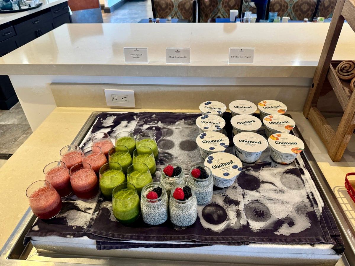 Ritz Carlton Bacara Santa Barbara Bistro Buffet Yogurt and Juice