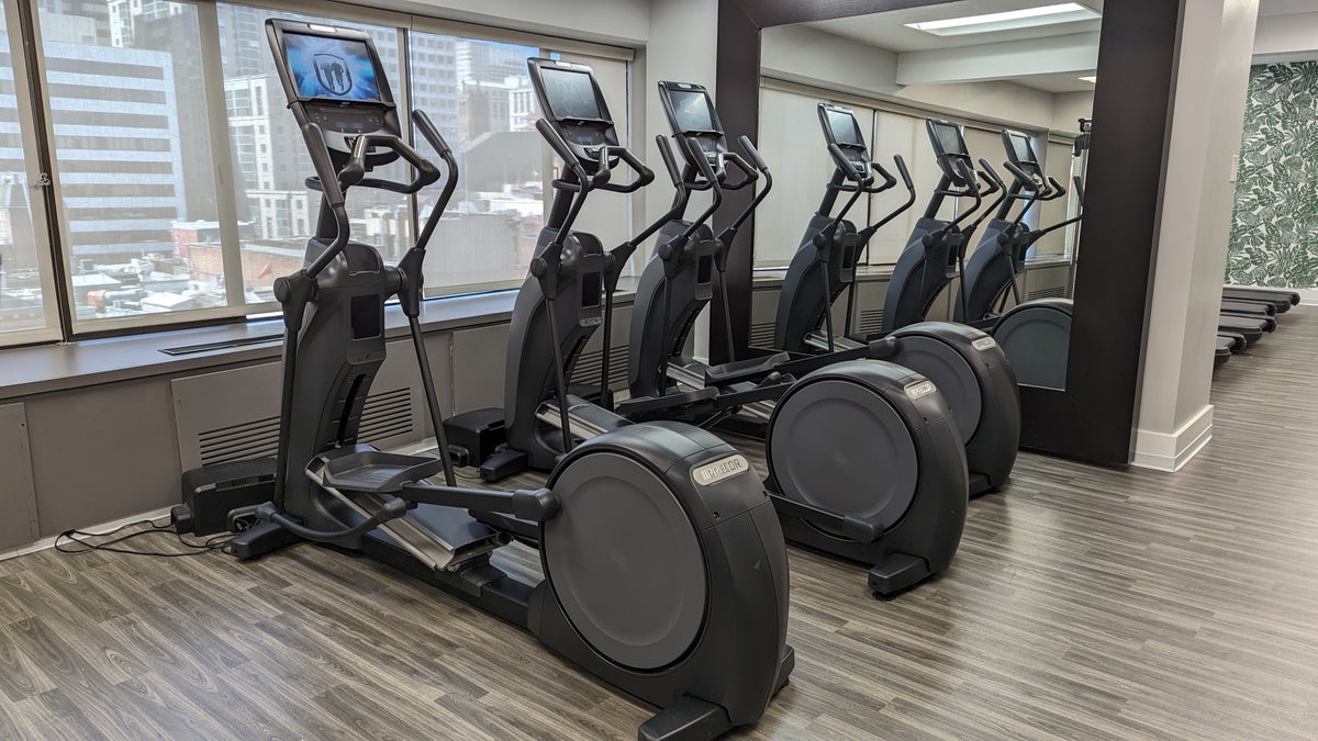 San Francisco Hilton Financial District amenities fitness center ellipticals