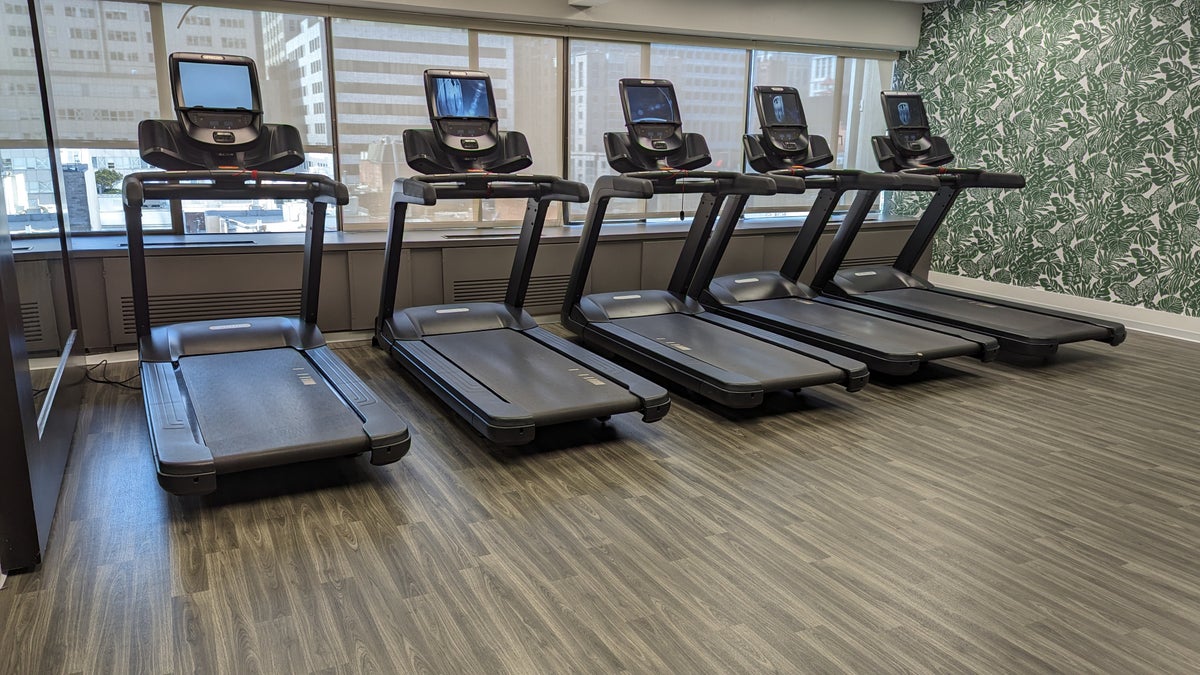 San Francisco Hilton Financial District amenities fitness center treadmills