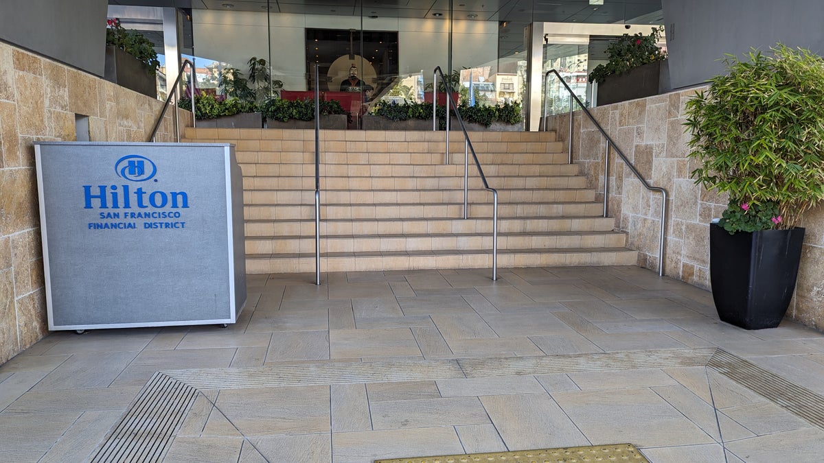 San Francisco Hilton Financial District front steps