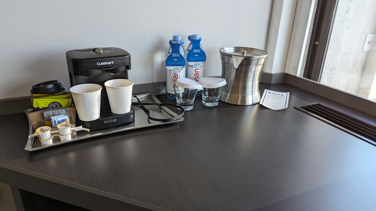 San Francisco Hilton Financial District guestroom coffee