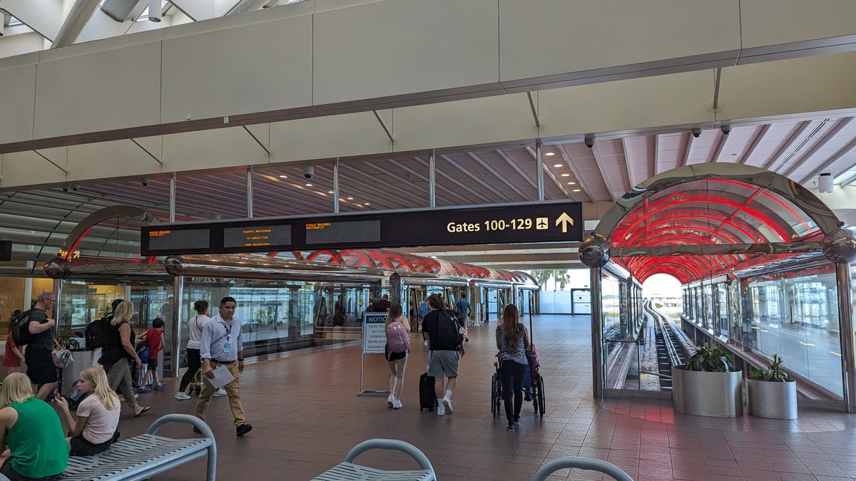 Southwest MCO to HOU terminal train sign