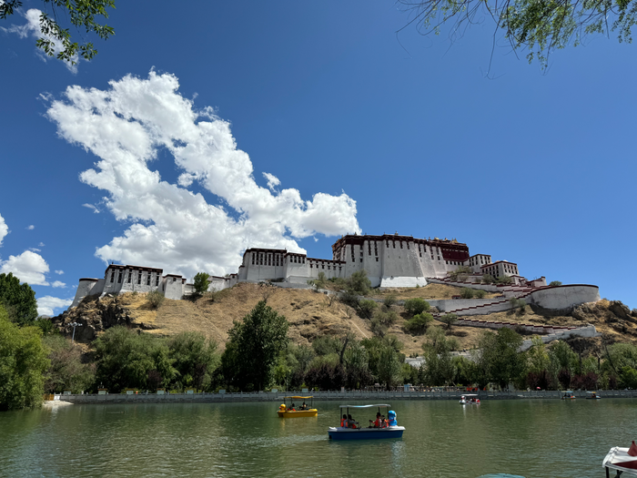 View of Potala Palace in Tibet from Zongjiao Lukang Park View of Potala Palace in Tibet from Zongjiao Lukang Park