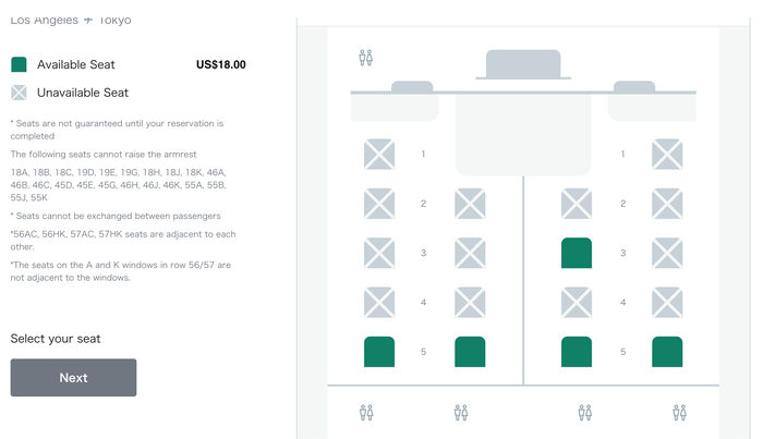 Zipair LAX NRT seats cost