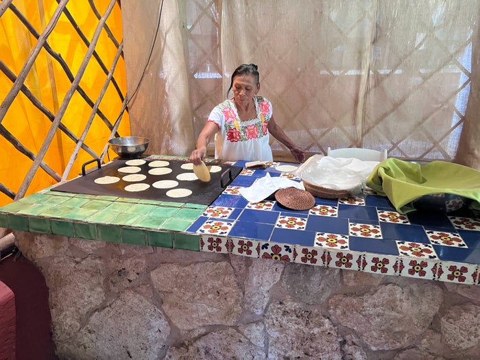 freshly made tortillas on a Geluxe tour in Mexico 
