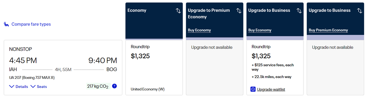 united airlines upgrade with miles cost