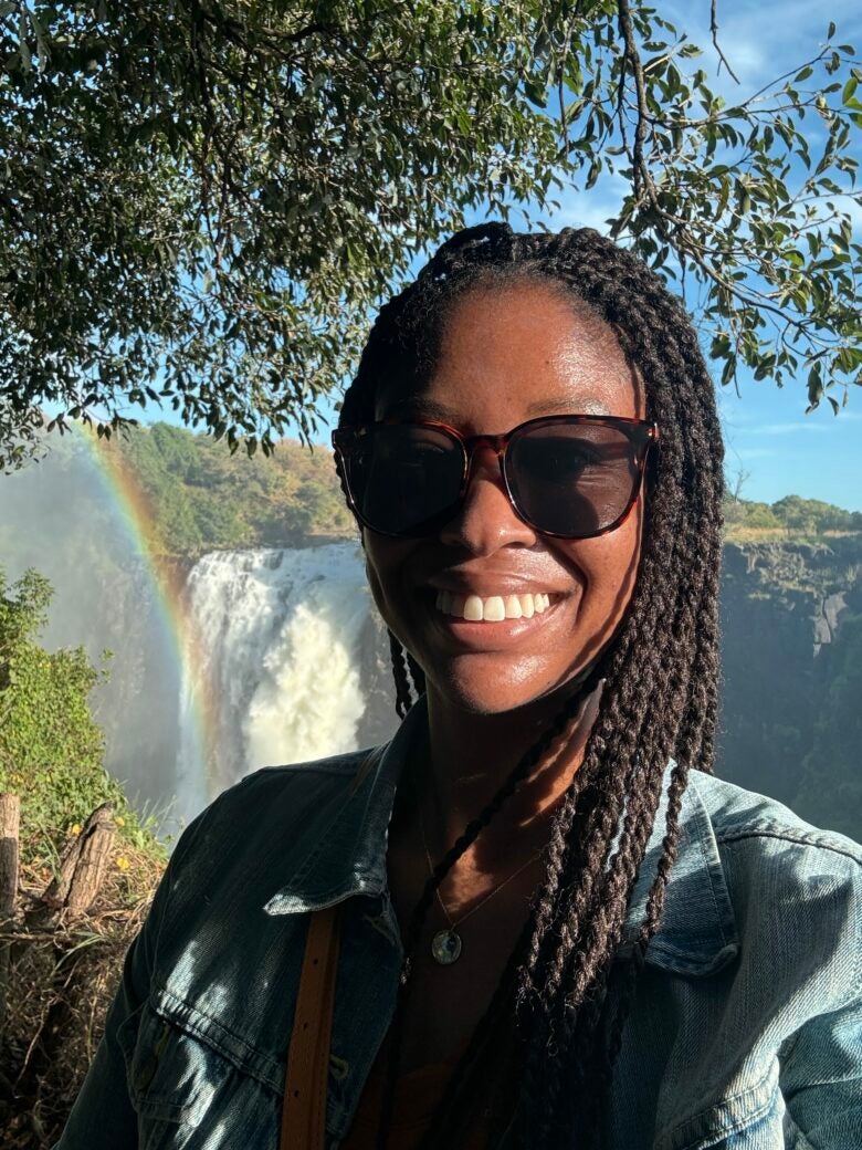 In March 2024, Ashley traveled to Victoria Falls in Zimbabwe with her best friend.