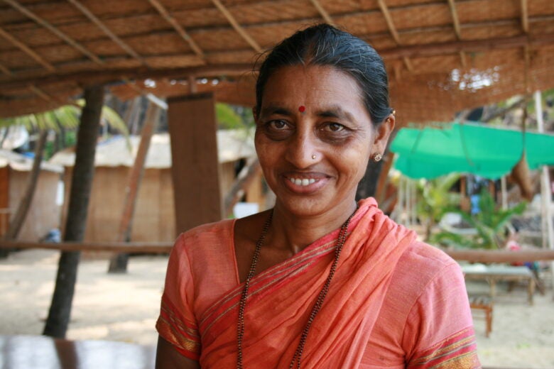 A woman on the streets of Goa, India.