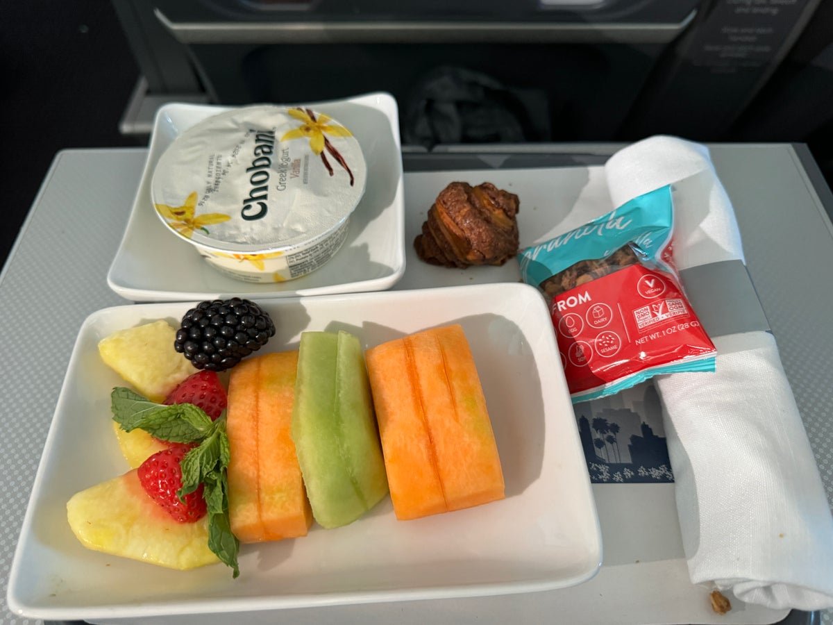 AA Premium Economy 787 Morning Breakfast