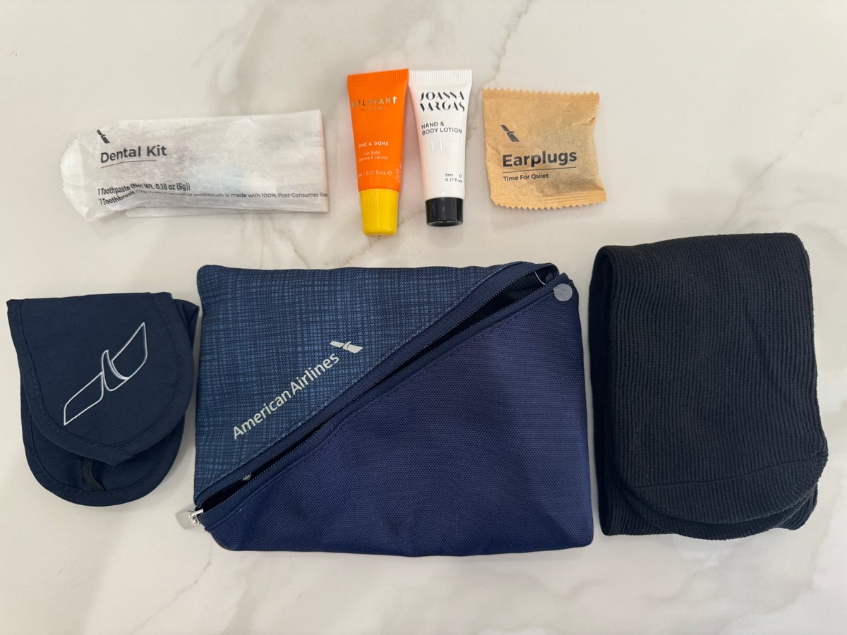 AA Premium Economy Amenity Kit Items