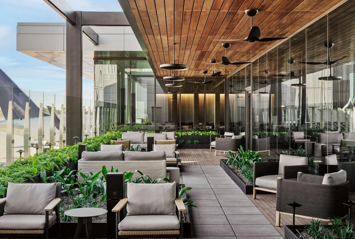 Aemx Centurion Lounge Tokyo HND rendering outdoor terrace