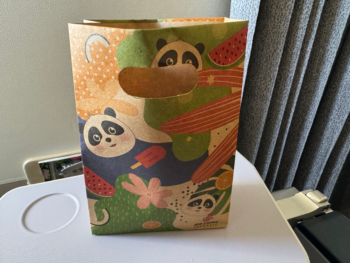 Air China economy snack bag