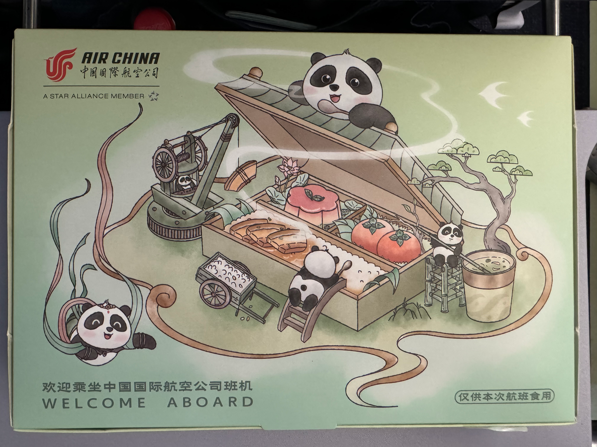 Air China meal box with pandas