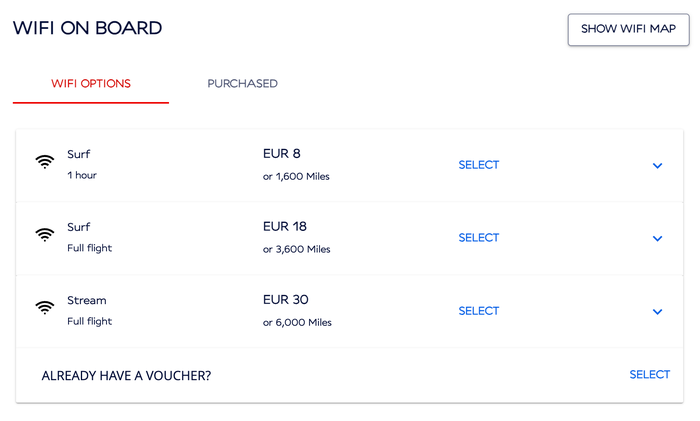 Air France WiFi pricing Air France WiFi pricing