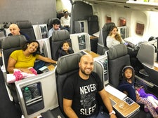 Kids can fly up front too.