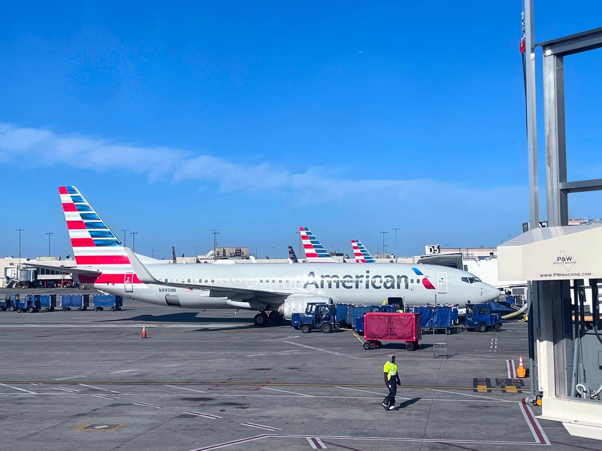 American Airlines plane on tarmac