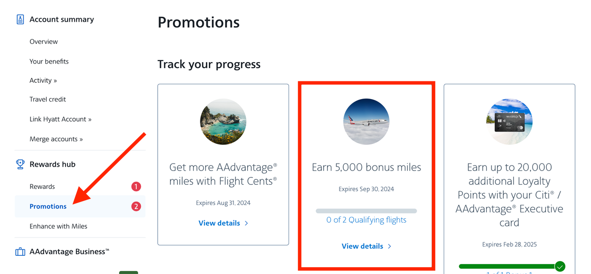 American Airlines promotions