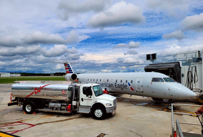 American Eagle Plane at the Gate American Eagle Plane at the Gate
