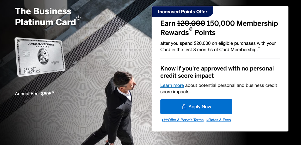 Amex Business Platinum 150k