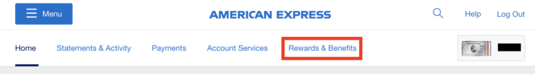 Amex menu rewards and benefits