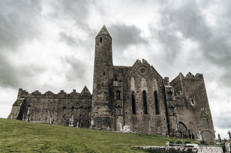 A moody Irish church while roadtripping .