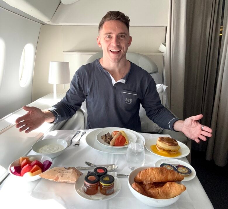 Breakfast in Air France's La Première