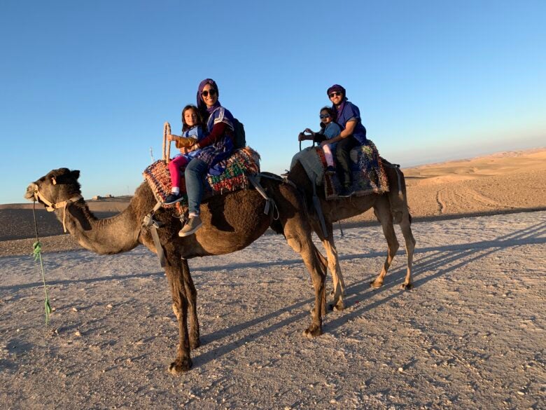 My family loved camel riding in the Agafay Desert, just minutes from the souks of Marrakech.