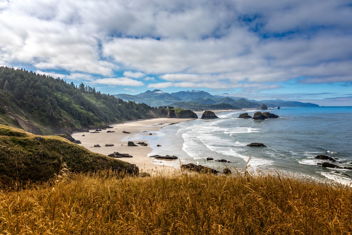 Canon beach in the Ecola State Park, Oregon USA