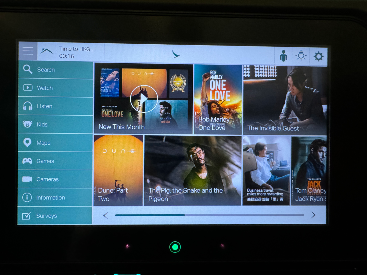 Cathay Pacific B777 300 entertainment