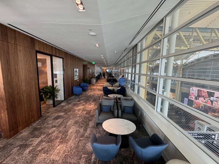 Centurion Lounge DCA Seating Lining Windows Centurion Lounge DCA Seating Lining Windows