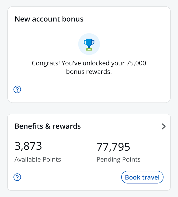 Chase mobile app welcome bonus earned