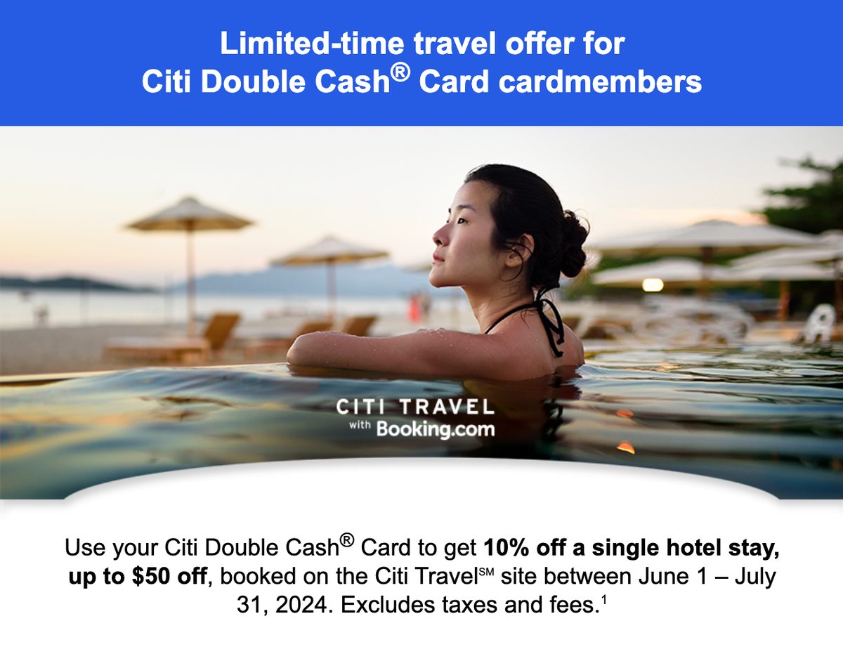 Citi Double Cash hotel discount promotion