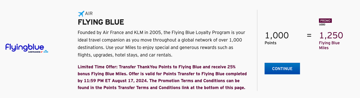 Citi Flying Blue Transfer