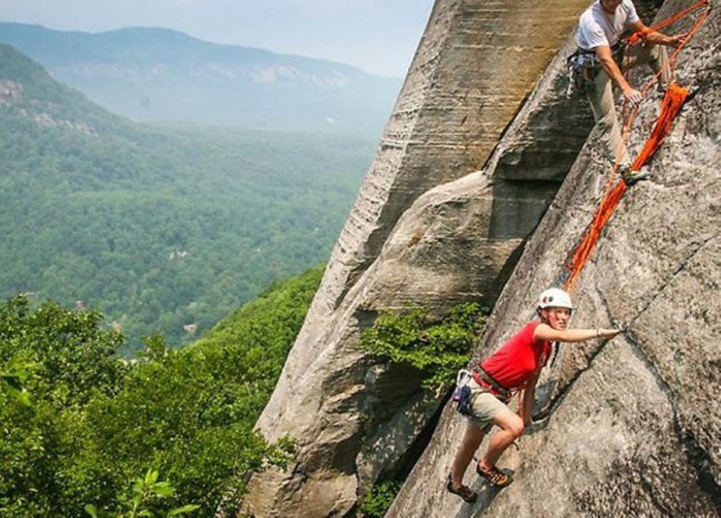 Climbing Chimney Rock State Park