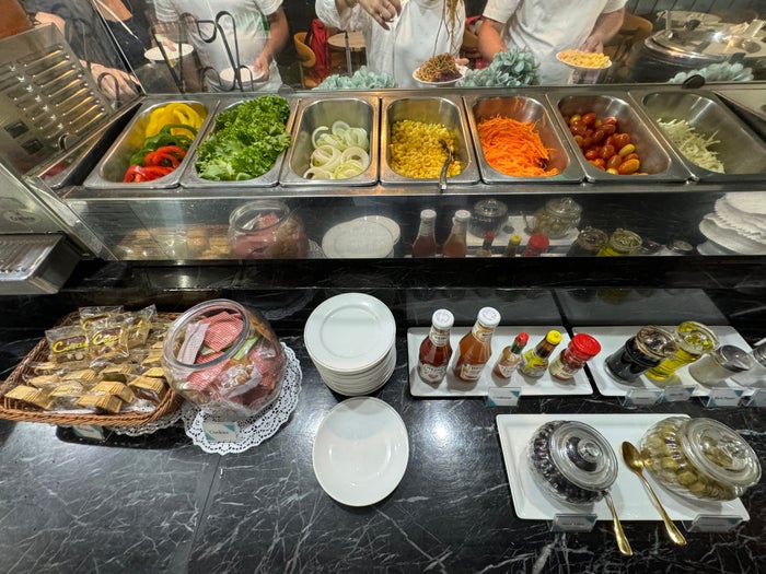 Coral Premium Departure Lounge HKT salad bar Coral Premium Departure Lounge HKT salad bar
