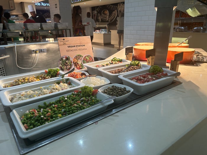 Dreams Onyx Carnival buffet vegan station Dreams Onyx Carnival buffet vegan station