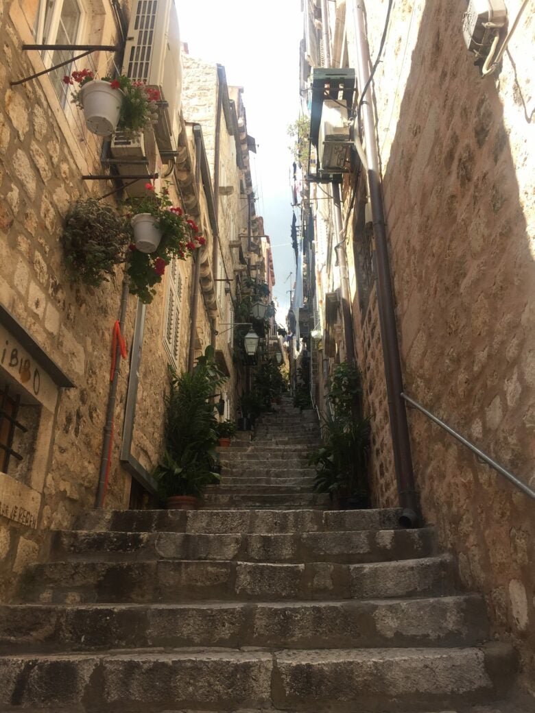 Exploring the streets of Old Town, Dubrovnik, Croatia