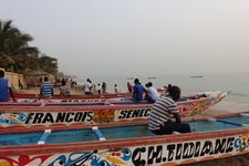 Fishing boats in M’Bour, Senegal.