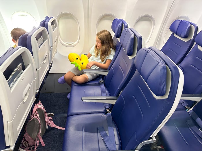 Girl flying Southwest Girl flying Southwest