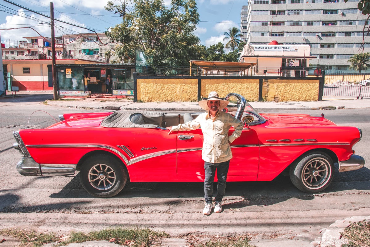 Havana classic car tour driver.