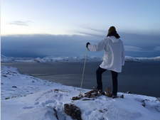 Hiking in the Arctic Circle, Norway